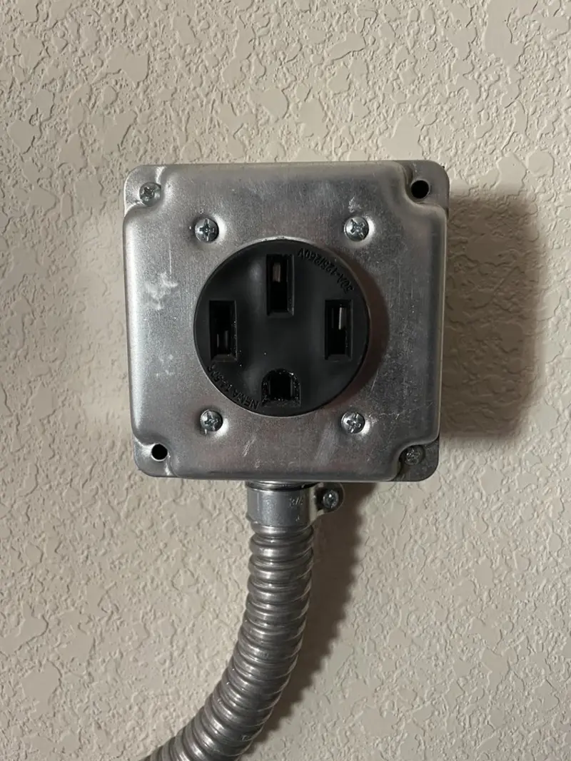 NEMA 14-50 outlet installed for Electrical Panel Upgrade in Santa Ana
